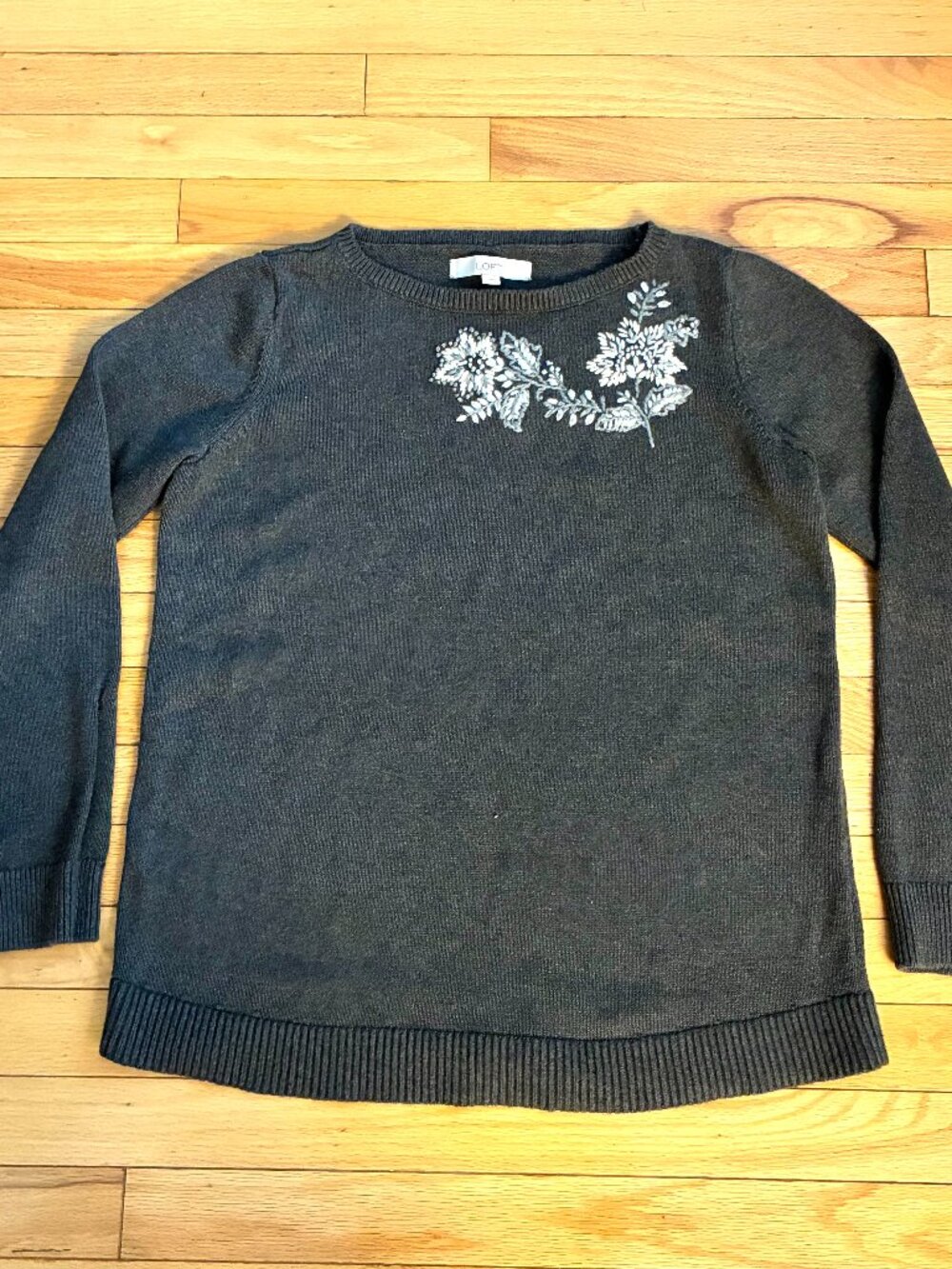 LOFT Embroidered Sweater